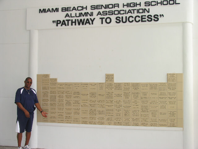 Pathway to Success wall — Phase One installation with Coach Al Booker, class of '71